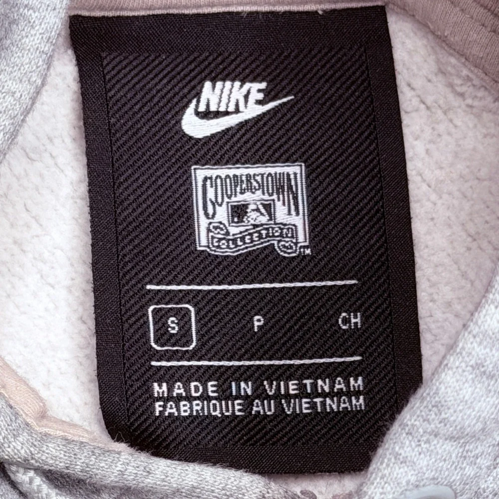 Nike Milwaukee Brewers Hoodie Mens Small Grey Cooperstown Retro Patch Pullover